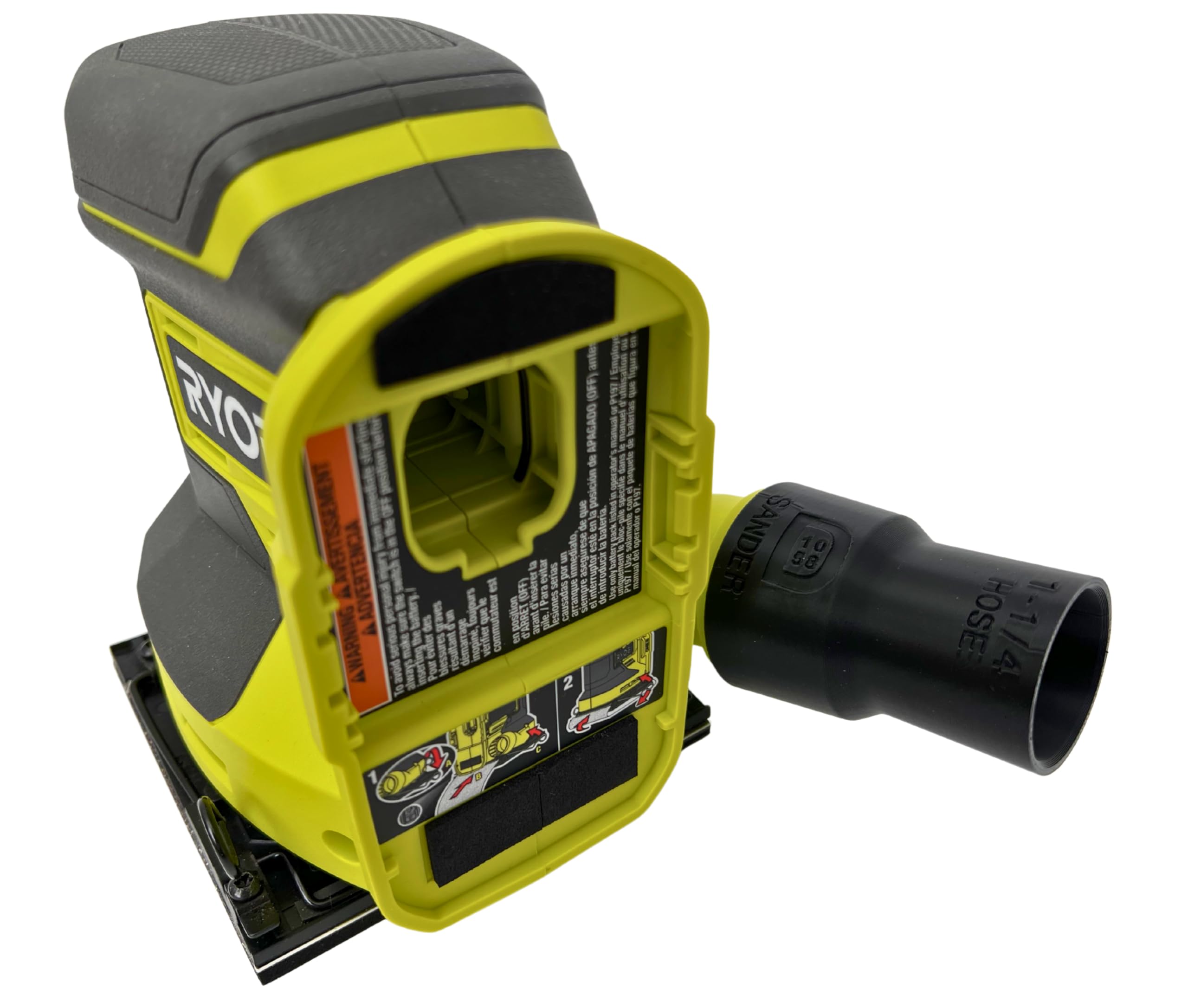 Sander Vacuum Adapter for Ryobi ONE+ 18-Volt Cordless Sanders PCL406 5" Orbital Random and PCL401 Quarter Sheet Sanders - Shop Vac Attachment for Dust