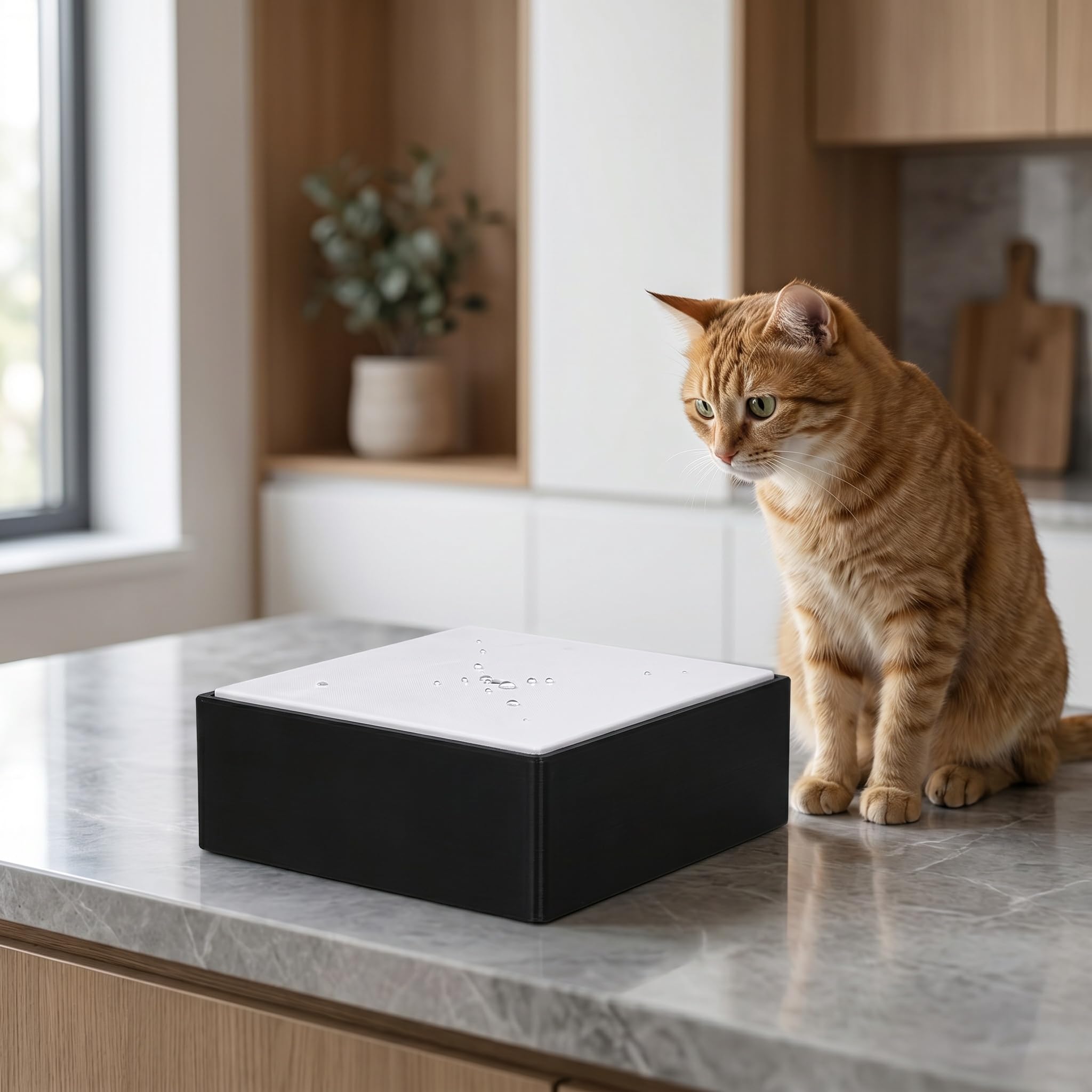 Jouet Interactif pour Chat avec Gouttes Deau Automatiques, Billes Deau Qui Coulent Automatiquement, Double Alimentation Silencieuse, pour Chats Et Chiens Dintérieur, Bureau, Détente, Maison Ou
