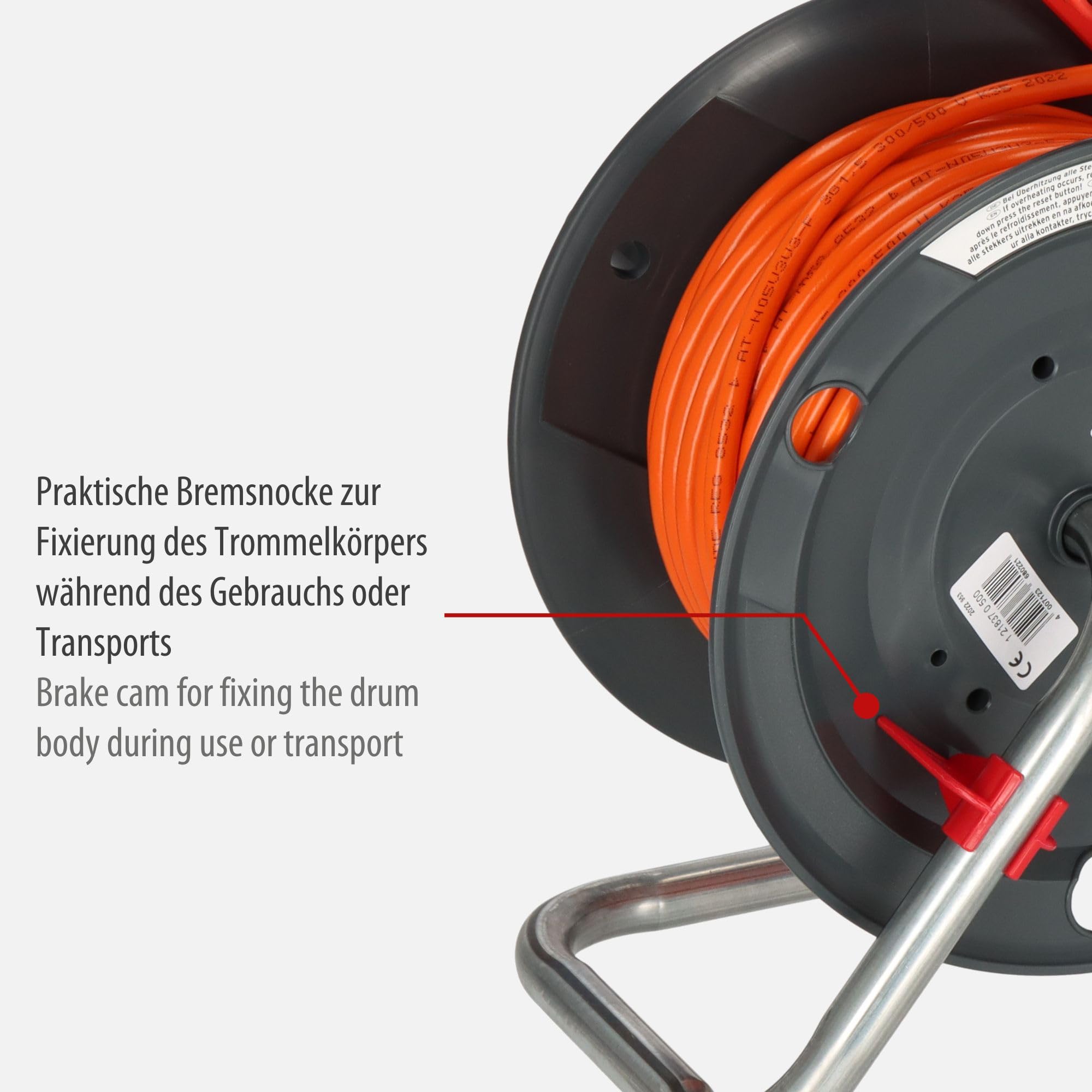 Brennenstuhl Kabeltrommel SPAR-SET 25m outdoor Garant V2 (Made in Germany, IP44) + BREMAXX Verlängerungskabel 10m (Made in Germany, IP44, einsetzbar bis -35 °C, öl- und UV-beständig)