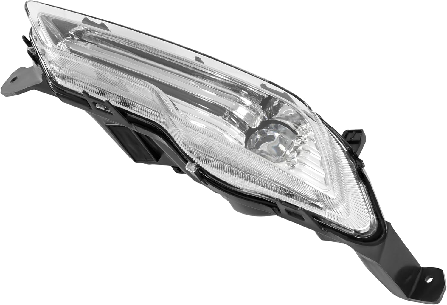 Fog Light Compatible with 2017-2020 Ford Fusion&2018-2019 Ford Explorer/Police Interceptor Utility Lamp Replacement for FO2592240 HS7Z15201G Black+Clear Lens Driver Side