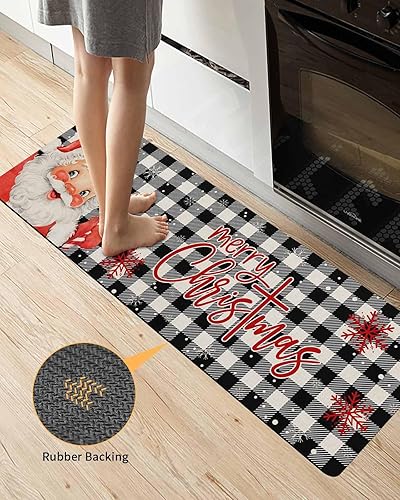 Miniatura 4 de Tapete de baño de Papá Noel para bañera, antideslizante, de secado rápido y absorbente, tierra de diatomeas, fregadero, dormitorio, cocina, lavable,