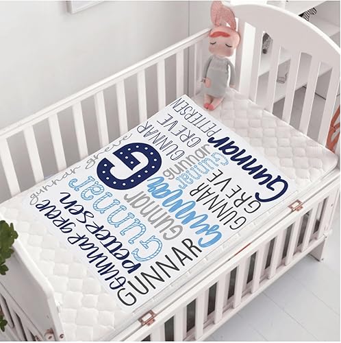 Miniatura 10 de Mantas de bebé personalizadas para niña, manta de bebé personalizada con nombre para niños, manta personalizada con nombre para adultos, mantas