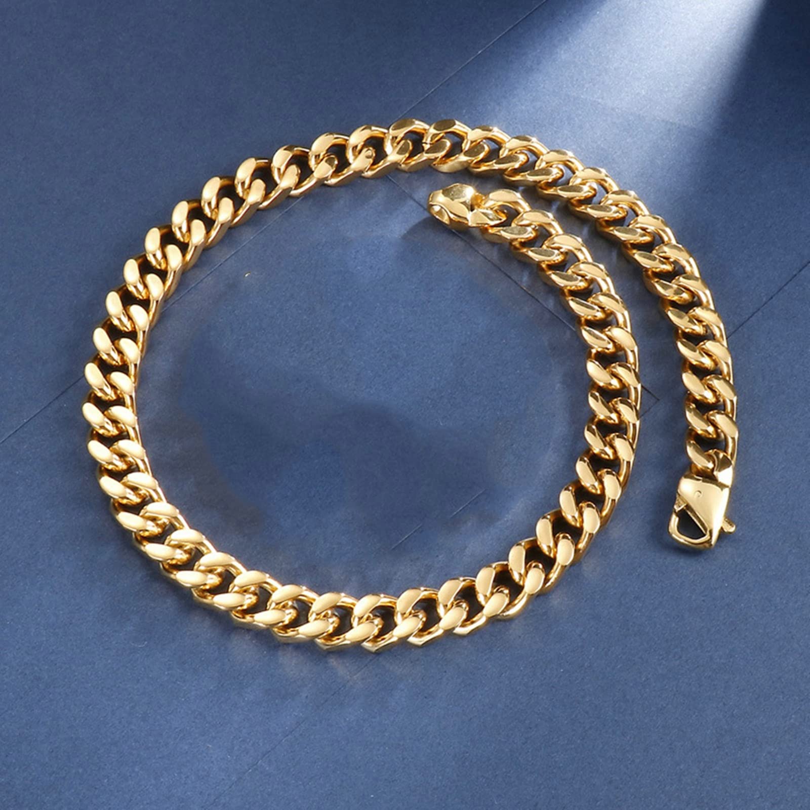 18-30 Zoll Männer Kette 12mm, Edelstahl Gold/Silber/Schwarz Hip Hop-Kettenkettenkette Halskette