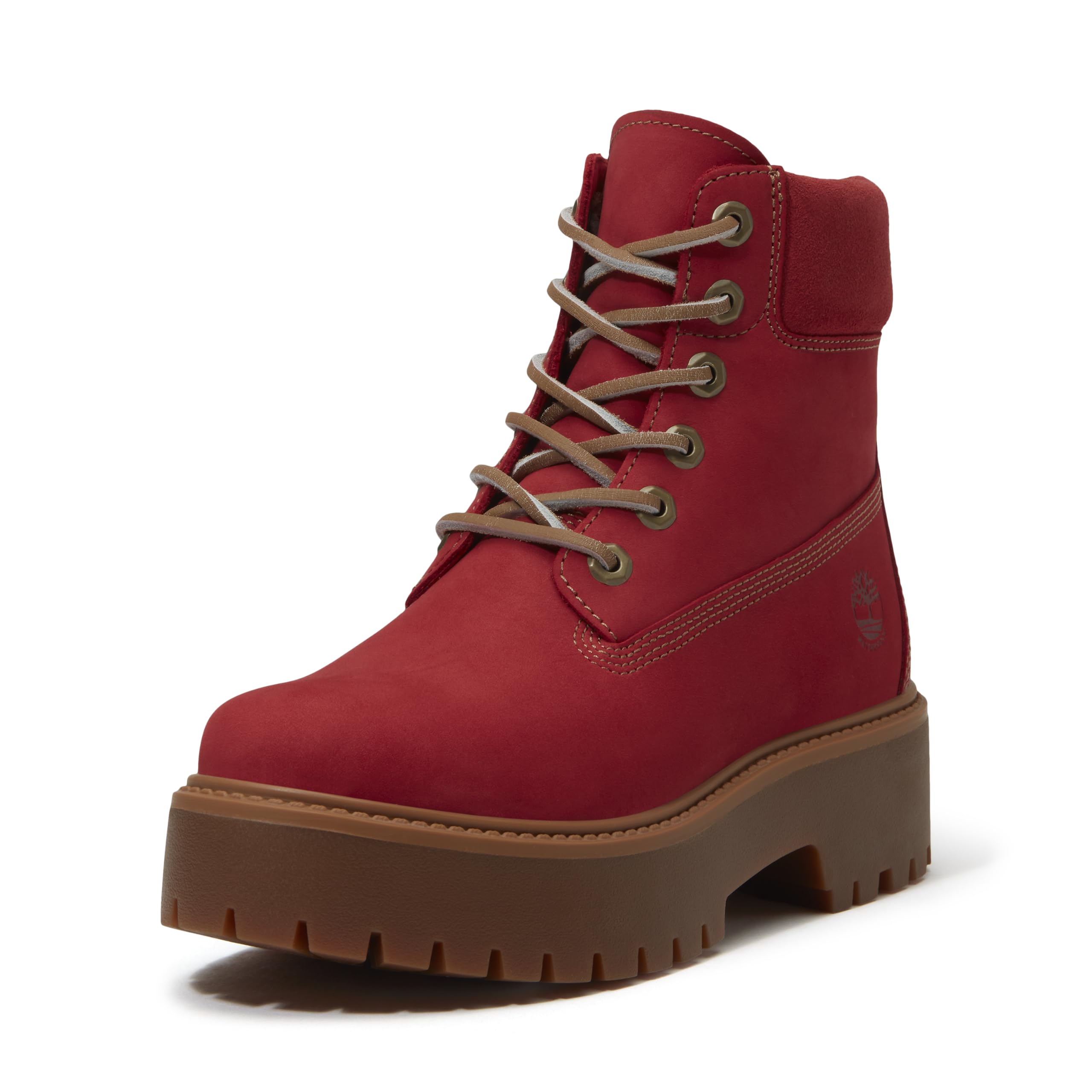 Photo 1 of Timberland Women's Stone Street 6 Inch Waterproof Boot, Medium Red Nubuck, 10 M US