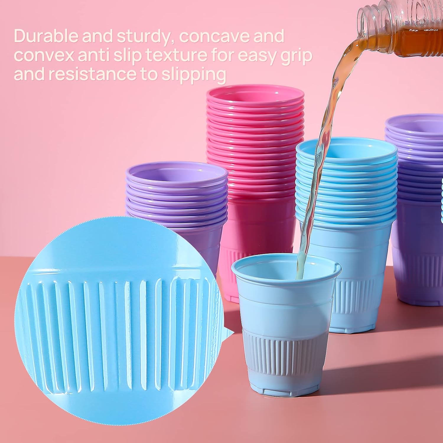 JMU Dental Cups 1000, Disposable Rinse Cups 5 oz for Drinking Mouthwash, Blue