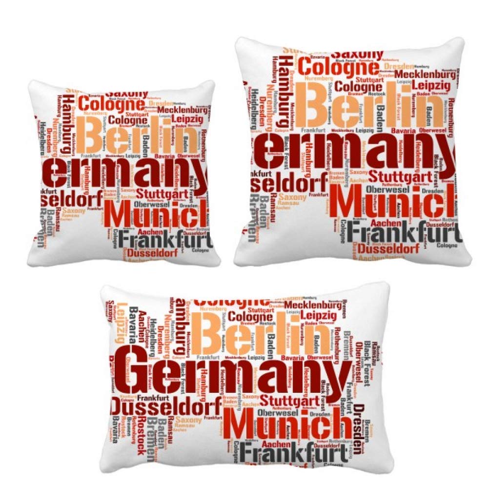 Coussin carte d'Allemagne aux finitions haut de gamme pour canape