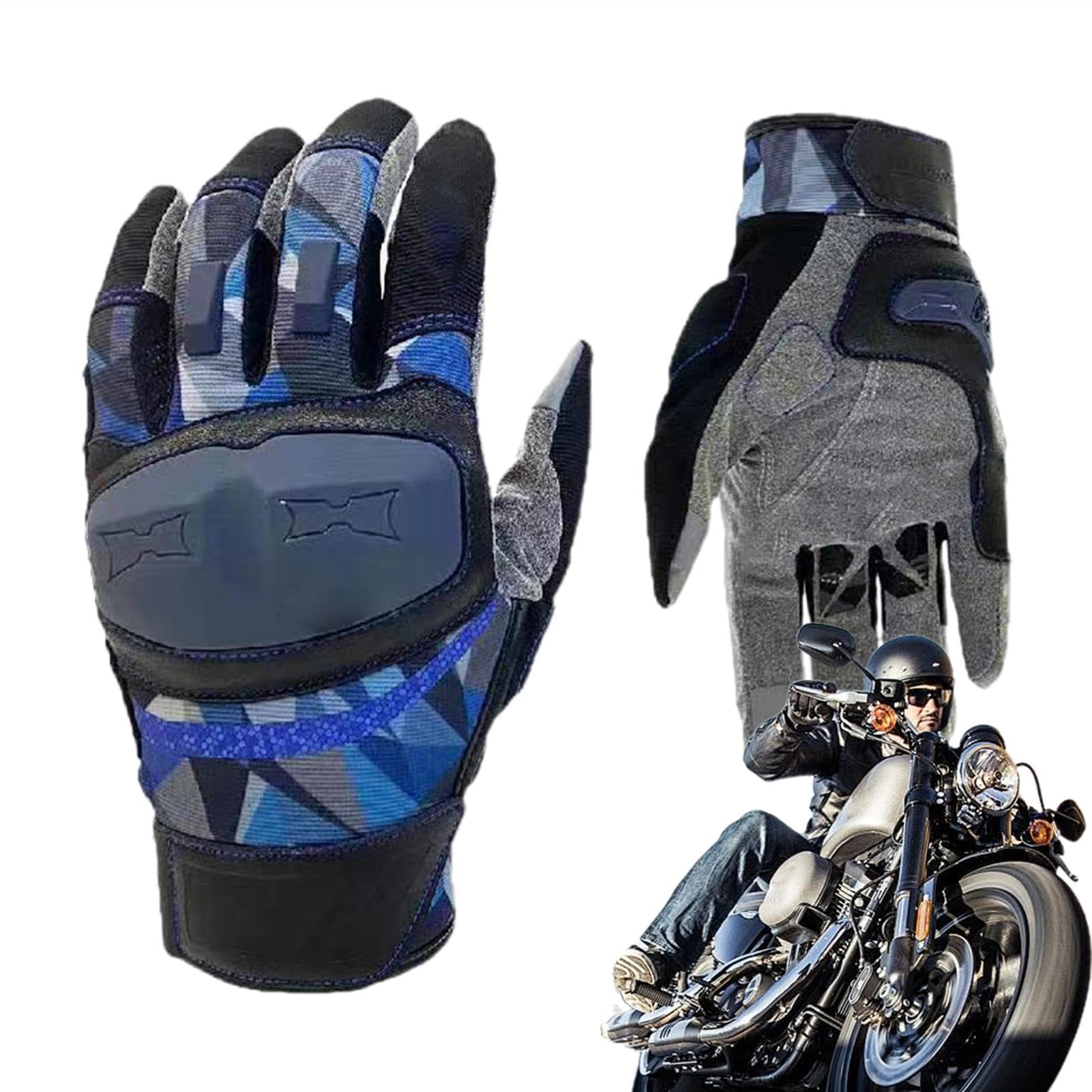 Guanti da moto da uomo, guanti da ciclismo, guanti da moto, guanti da motocross, guanti da motocross, guanti antiscivolo con touchscreen per corsa e ciclismo