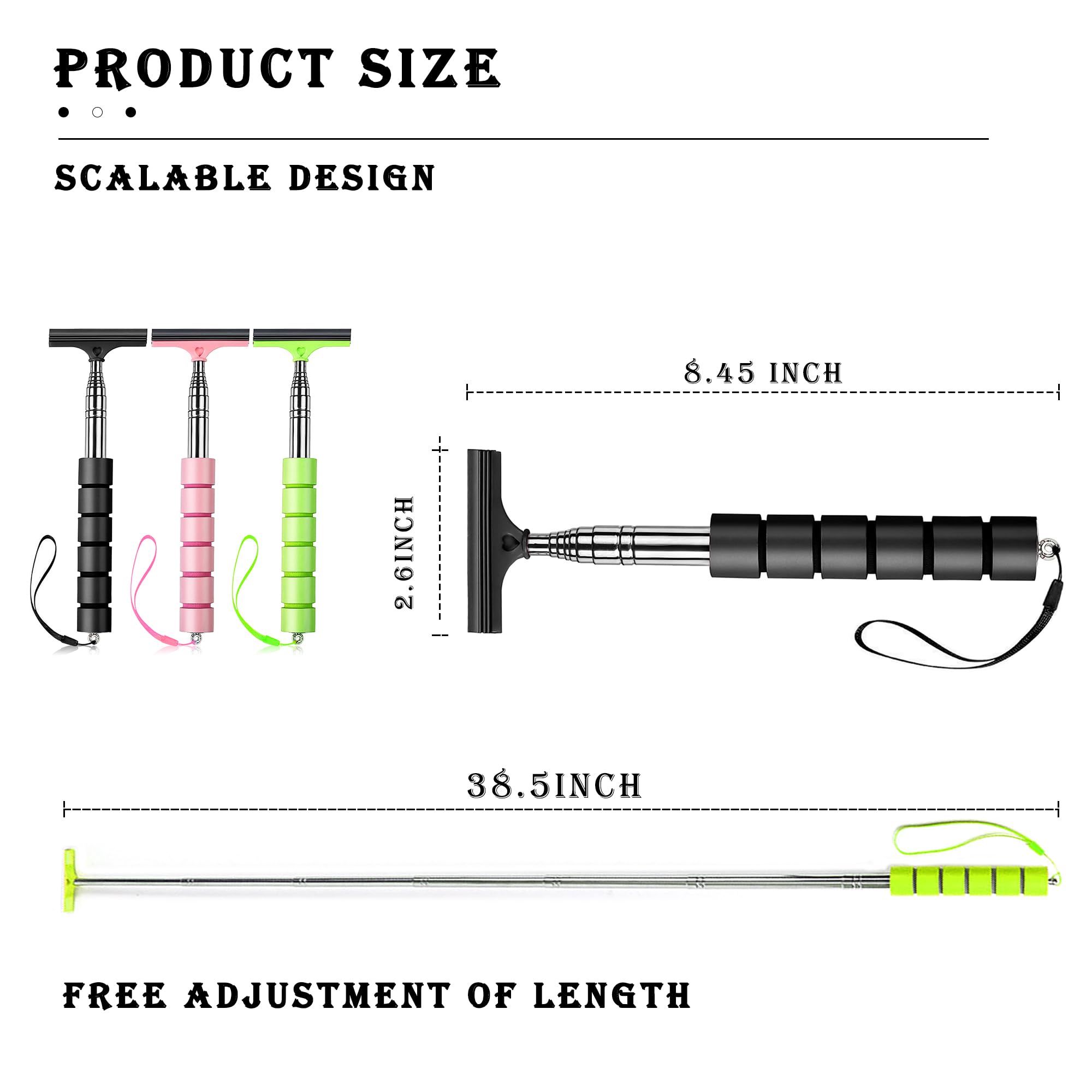 YZXODN 3 PCS Side Mirror Squeegee,Car Mirror Squeegee,Retractable Car Rearview Mirror Wiper,Portable Car Cleaning Tool for Rainy Foggy Weather,Universal Car Accessories(Black/Pink/Green)