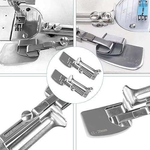 Miniatura 5 de Pies de dobladillo enrollado de costura ajustable, juego de pies de dobladillo enrollado de costura ajustable 2024, bobinas y pie de dobladillo