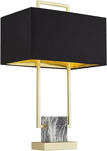 Miniatura 9 de 360 Lighting Carl - Juego de 2 lámparas de mesa modernas de 24 34 pulgadas de alto, acabado dorado, para sala de estar, dormitorio, mesita de noche,