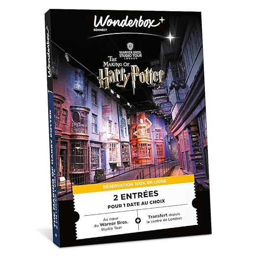 Coffret cadeau Tick'n Box - Harry Potter Studio - 2 entrées + Transfert en Bus Aller-Retour