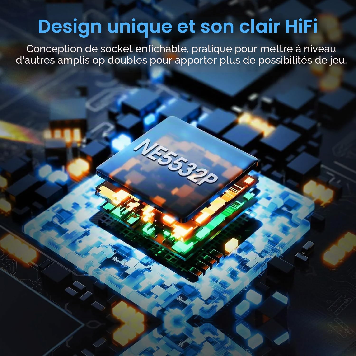 Nobsound Mini amplificateur de niveau de ligne stéréo avec gain 20 dB avec contrôle du volume (L1MINI)