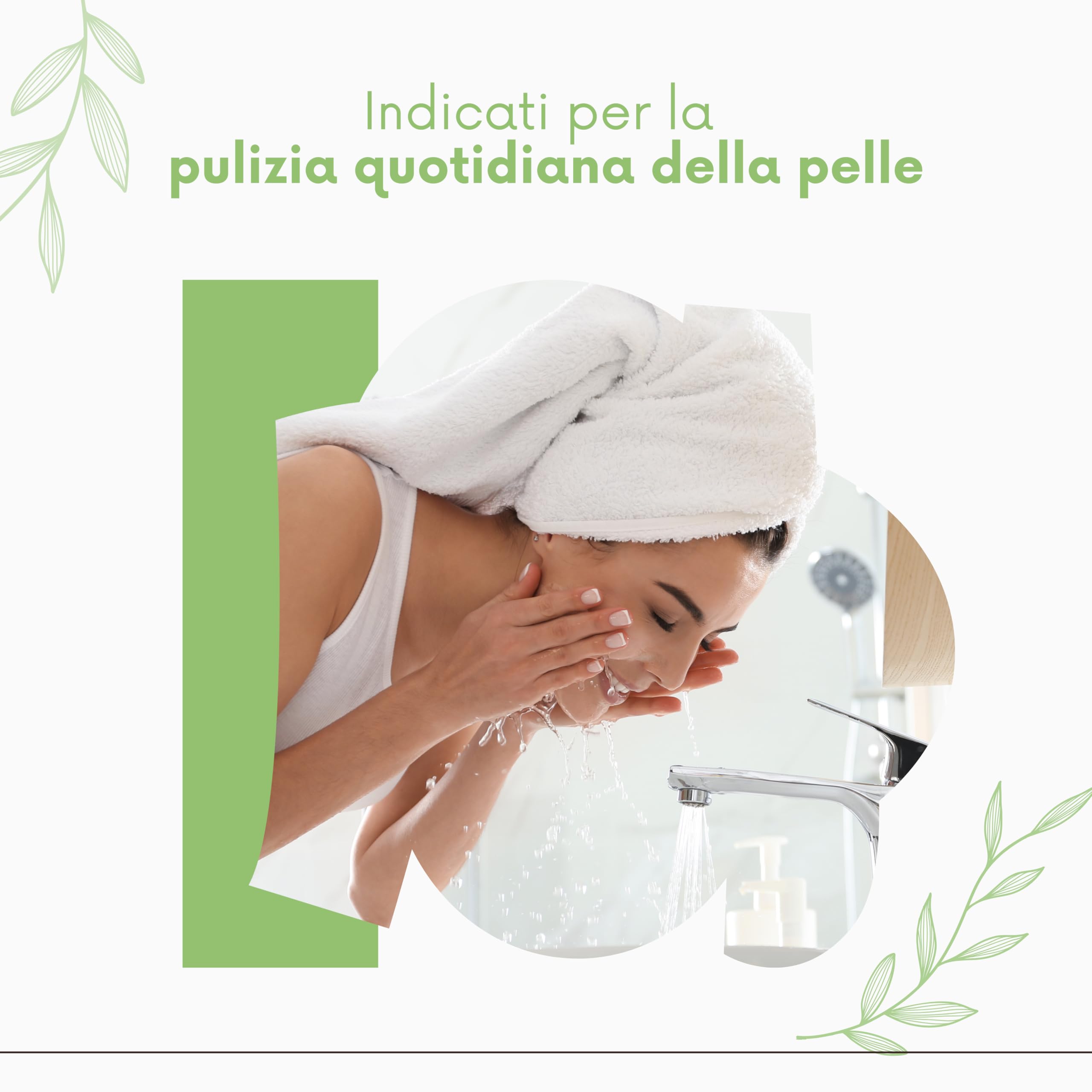 Set Detergente Viso Naturale Bio, Latte Detergente e Tonico Purificante, Senza Parabeni e Alcol, 500ml