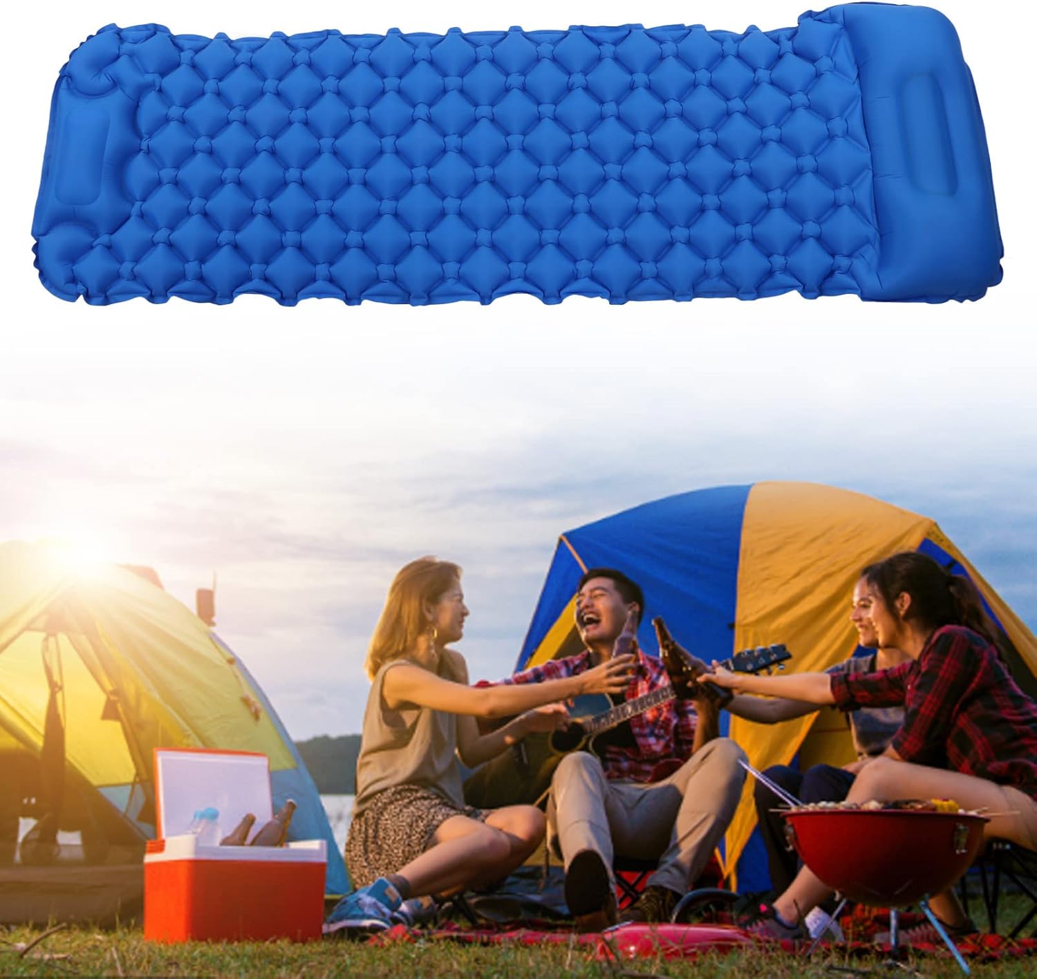 Niiyen Foldable Mat, Fiber Foldable Outdoor Camping Sleeping Mats Waterproof Mat Rest Mat, Outdoor Foam Camping Pad Portable Beach Tent Sleeping Pad Mattress