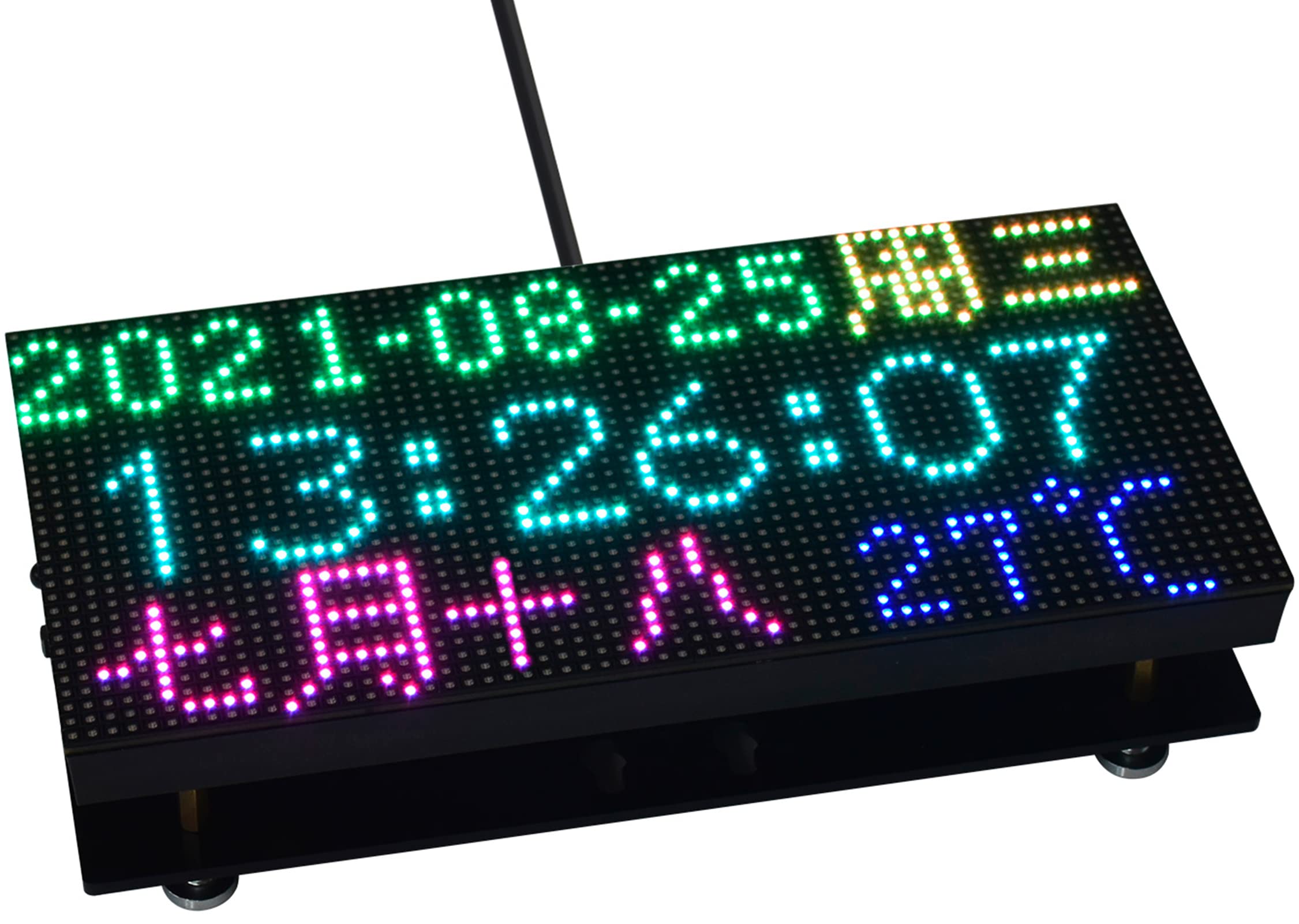 Panneau LED RGB 64x64 Pixels - 3 Mm Pitch, Compatible Raspberry Pi, Pour Affichage Texte Et Animations