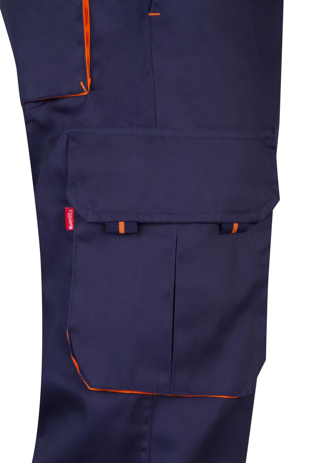 VELILLA 103004; Pantalón Bicolor Multibolsillos; Color Azul Marino y Naranja; Talla 34 — view 5
