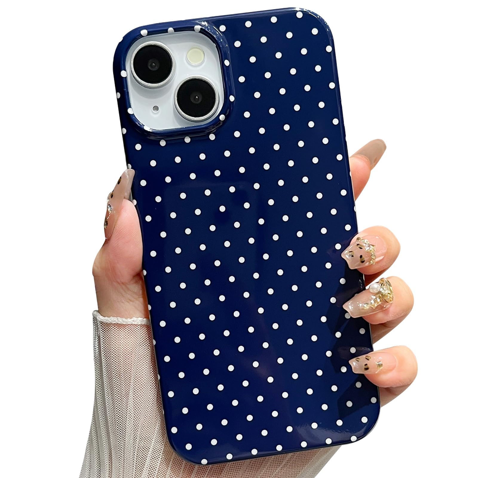 Jmltech for iPhone 14 Case Polka Dot Phone Cases Aesthetic Design Trendy Simple Case Slim Shockproof Protective Cover