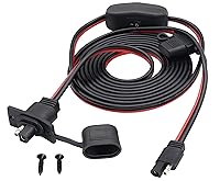 Vista 9 de Cable adaptador de puerto lateral de salida de corriente SAE de 12 AWG con fusible de 20 A, SAE resistente a la intemperie, cable conector