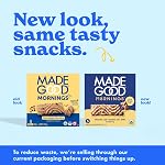 MadeGood Mornings Soft Baked Breakfast Bars, Blueberry, 30g (30 Count) Gluten Free Snacks