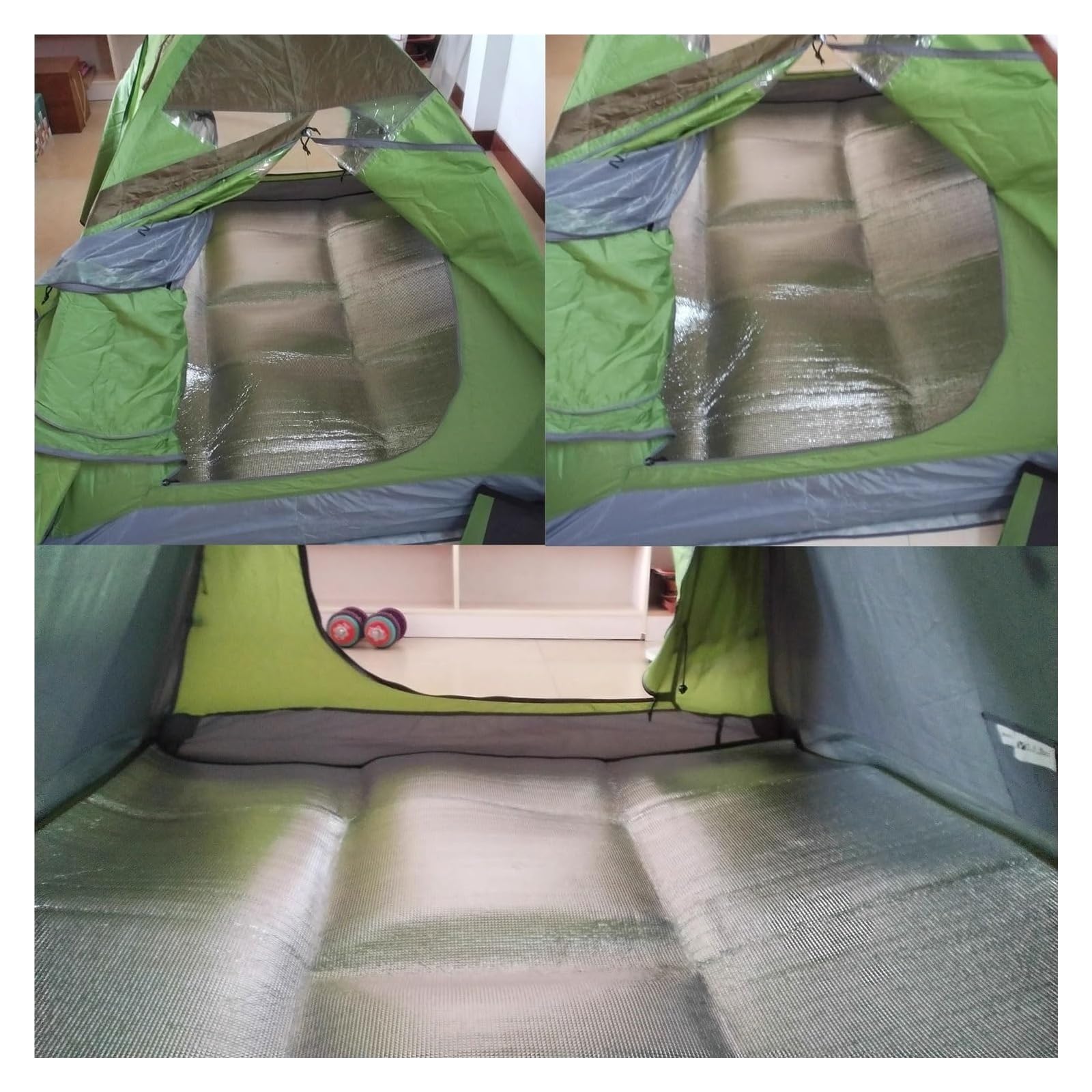 Isomatte, 9 mm dicke isolierte Schaumstoffmatte, doppelseitig feuchtigkeitsbeständig, faltbar und tragbar für Camping und Outdoor