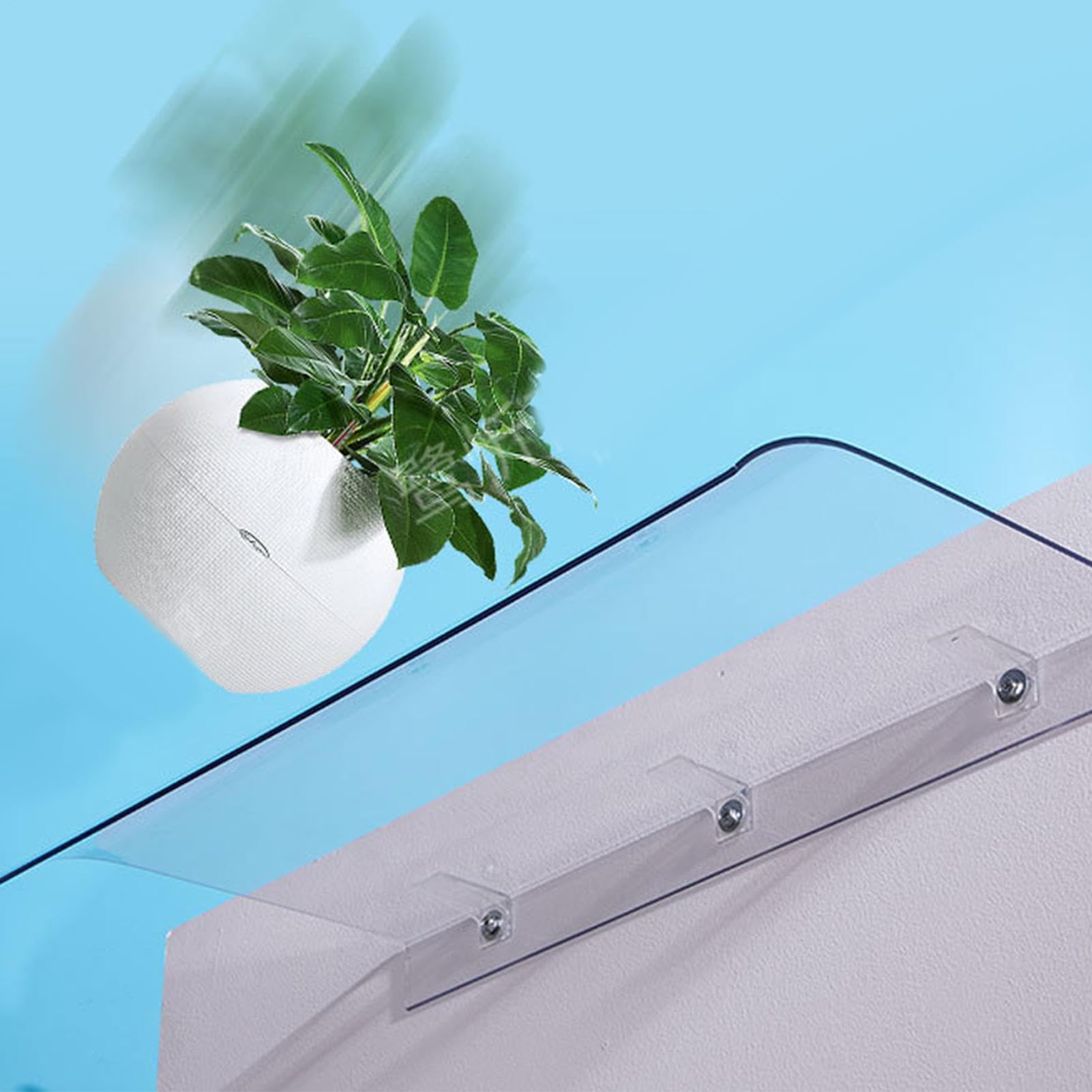 Marquesina Puerta Principal - Alero Exterior | Cubierta Opaca De Policarbonato | 40x40cm, Protección Lluvia Nieve Rayos UV, Fijación Mural Para Ventanas, Patios, Terrazas, Jardines, Instalación