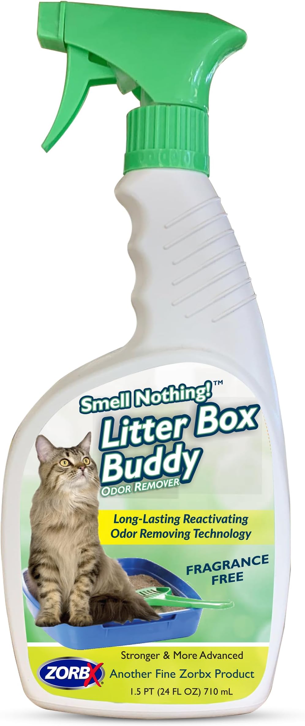 Unscented Cat Litter Deodorizer Spray 24 Fl Oz – Fast-Acting Cat Litter Box Deodorizer for Strong Urine Odor & Cat Litter Odor Control - Advanced Pet Odor Remover & Stronger Odor Neutralizer