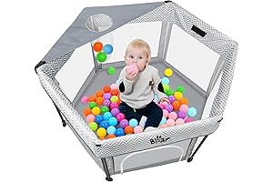 Bear Baby Playpen with Cover for Indoor and Outdoor Play