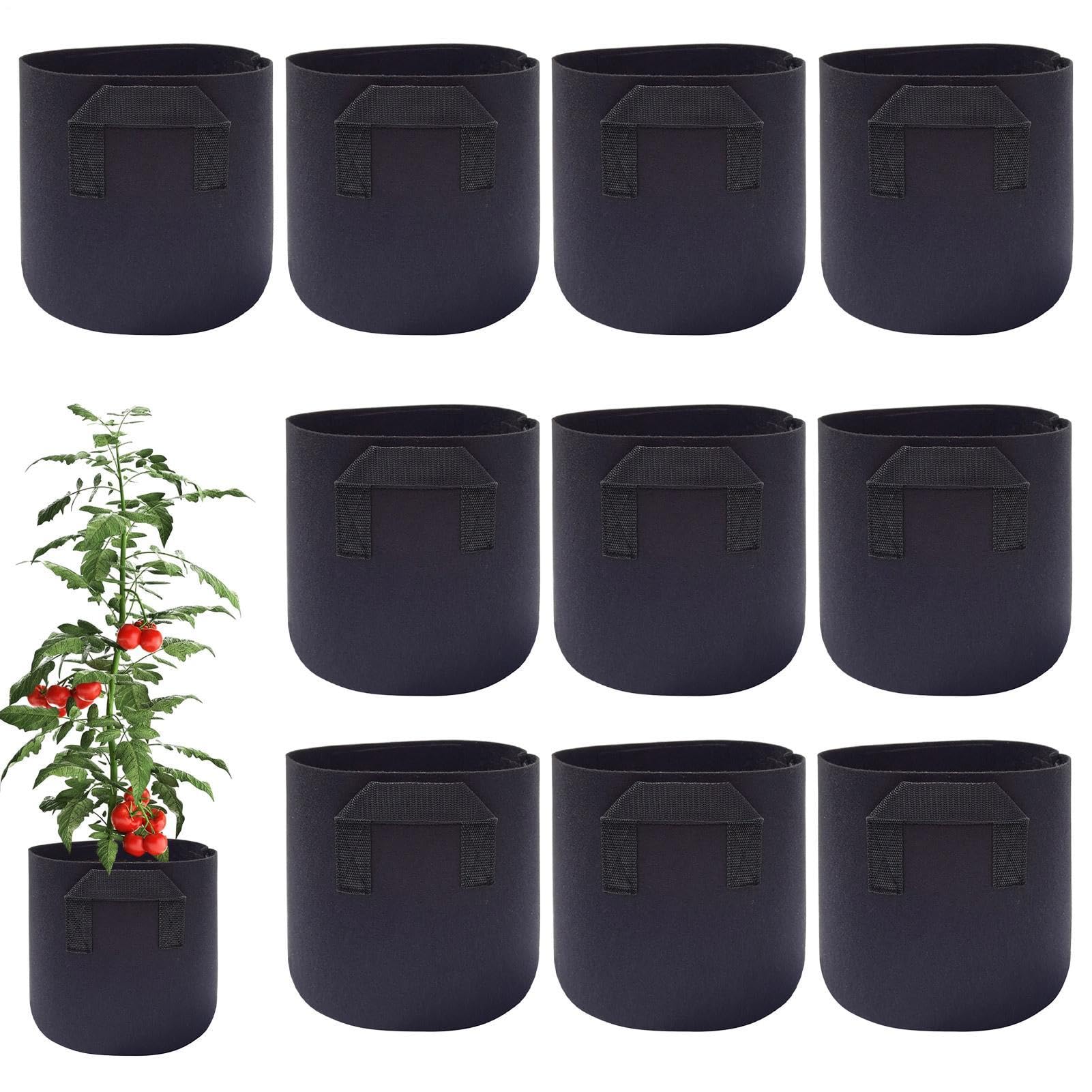 Macetas de jardín portátiles y transpirables de tela no tejida para cultivo interior
