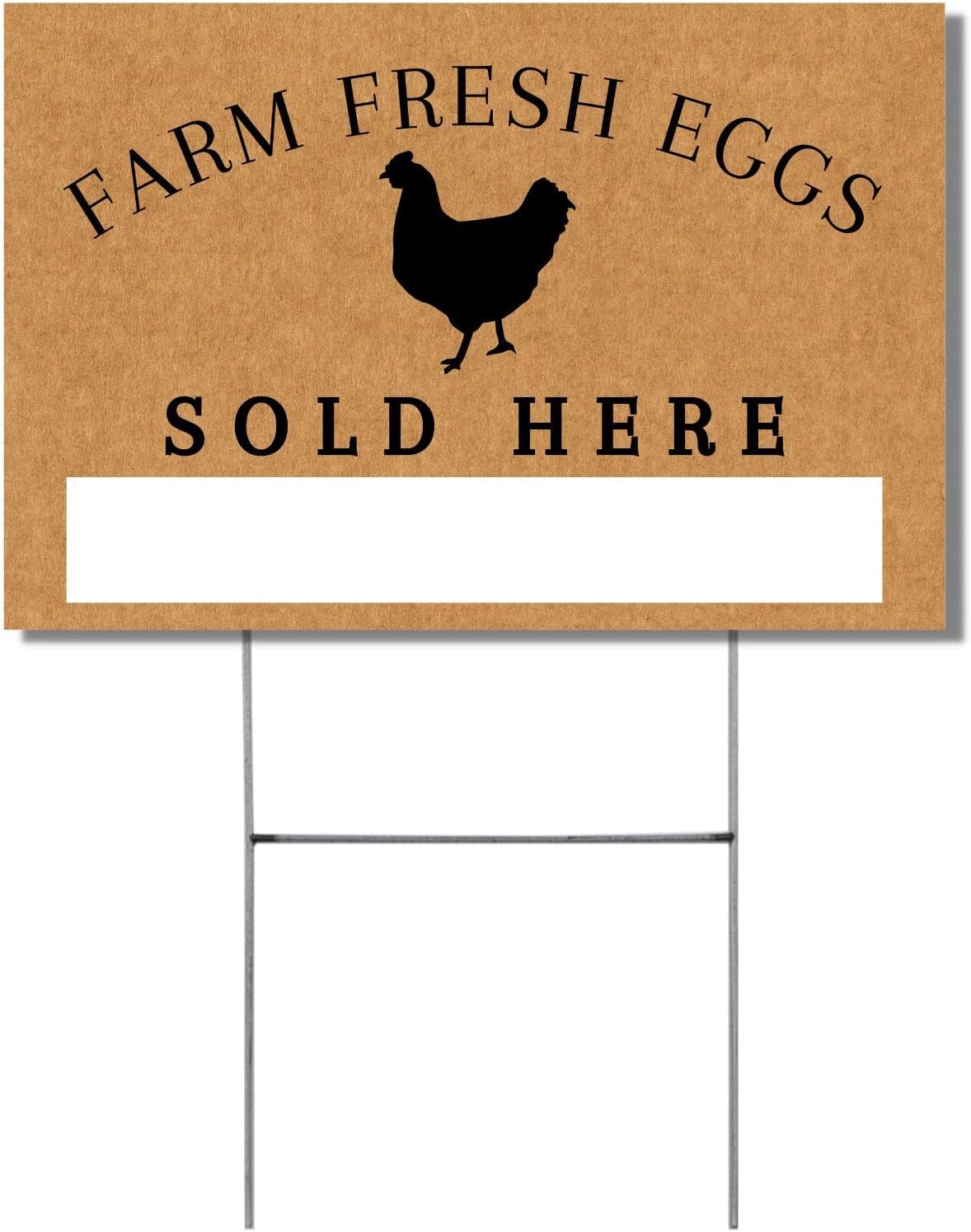 Fresh Farm Eggs Sold Here Yard Sign 18 x 12” H Frame