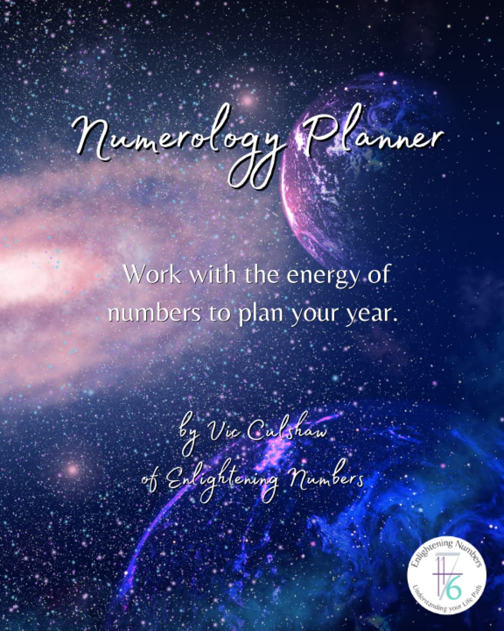 Numerology Planner, undated 12 month productivity planner, hit your goals this year with a weekly planner