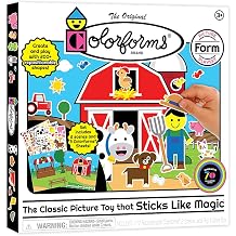 Colorforms Stickers for Kids Sticker Book, Farm Picture Playset, Arts and Crafts, Toddler Stickers, Repositionable Pieces for Endless Story Fun, for Boys and Girls, Ages 3+