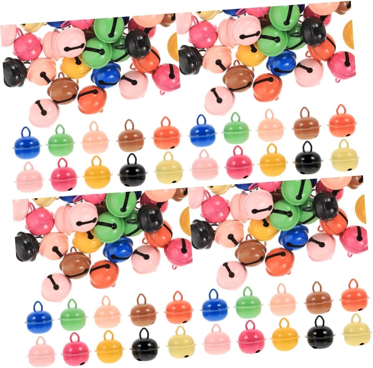 LALAFINA 160pcs Craft Bells Small Bells for Christmas Tree Decoration Pet Accessories and Craft Projects