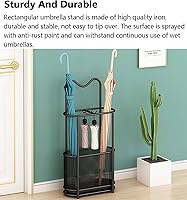 Vista 3 de NEVKA Soporte de malla metálica para paraguas con ganchos, soporte de paraguas independiente para el hogar, entrada, oficina, hotel, estante