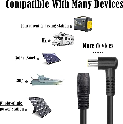 Miniatura 4 de GINTOOYUN 2 cables de alimentación DC7909 de 14AWG DC7.0.354 inx0.035 in en ángulo recto 90 grados macho a CC 0.311 inx0.035 in hembra cable de