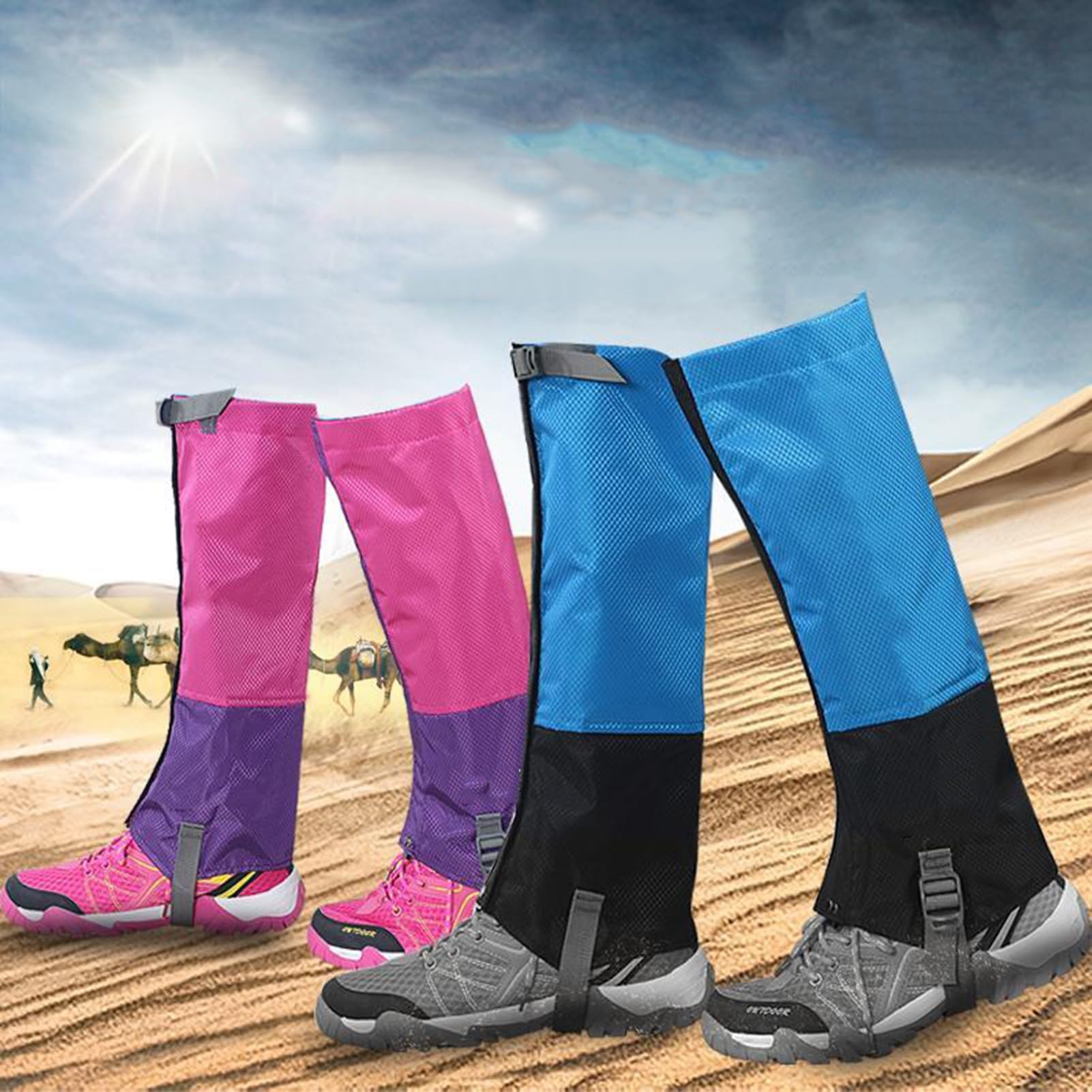 Guêtres de Jambe, Anti-morsures de Serpent for Enfants et Adultes, guêtres de Raquettes à Neige réglables, Protection des Jambes de Cyclisme, adaptées au Ski, à la Chasse et à la randonnée