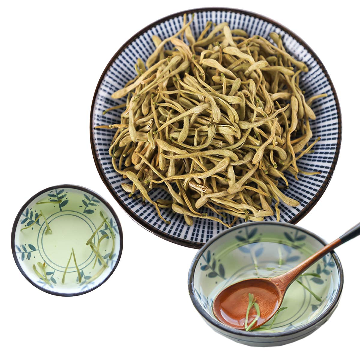 Té de Hierbas Chino de Madreselva - Perfumado, Grado Superior, Flores, Comida Verde Saludable para el Cuidado de la Salud (500)