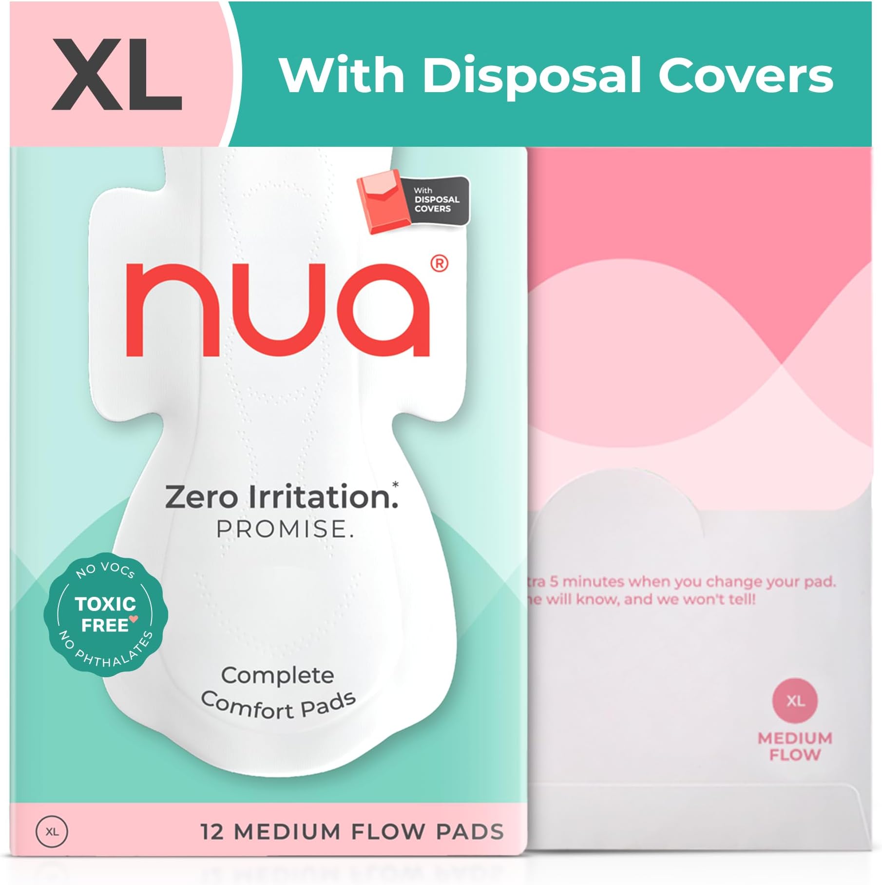 Complete Comfort Sanitary Pads - Designed for Sensitive Skin | Pack of 12 pads for Medium flow, with Disposal covers | Zero Irritation | Comfortable All-Day Protection | Ultra-Thin | Super Absorbent | No rashes | 50% Wider Back | 100% Toxic-Free, Dermatologically Tested