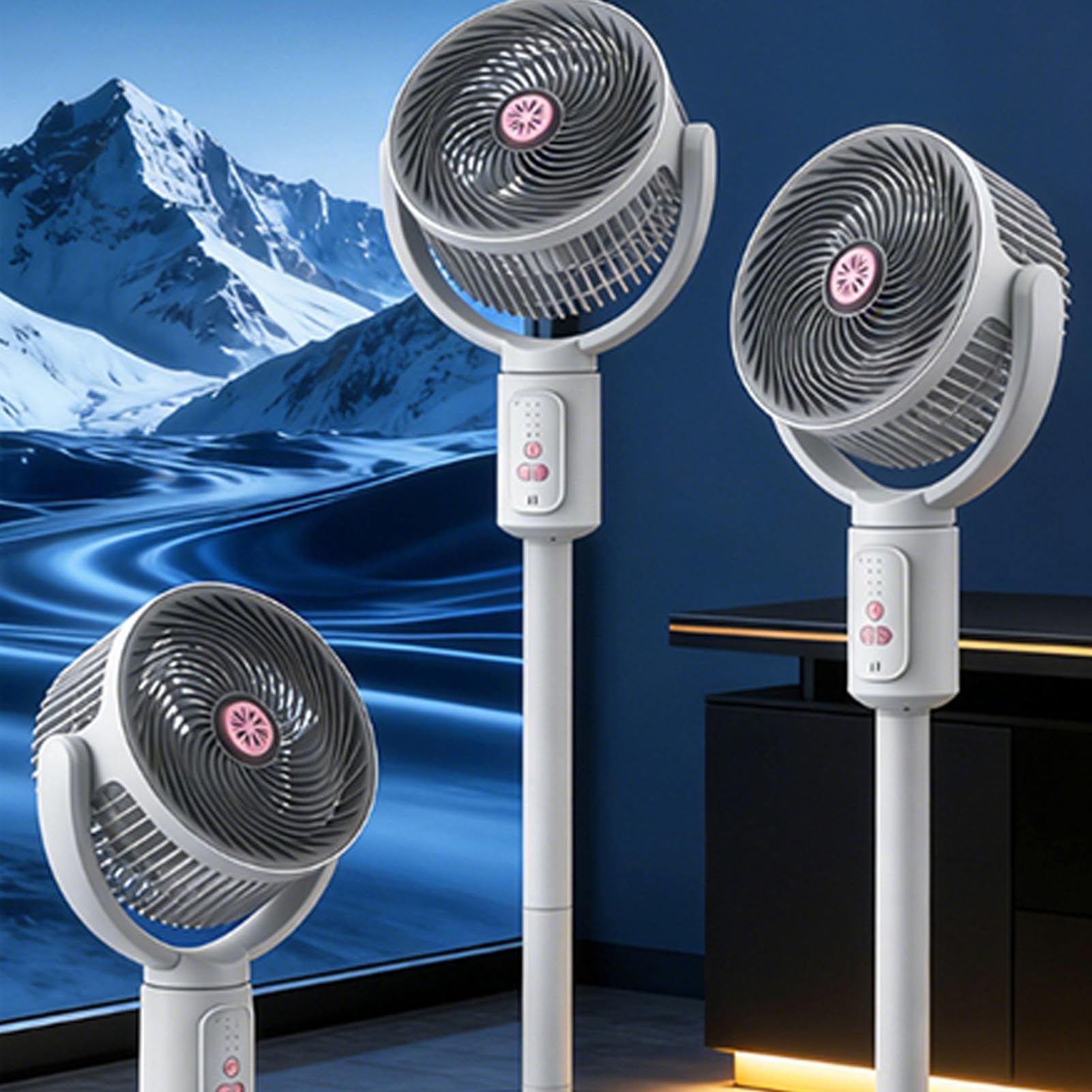Ventilatore A Piantana Con Telecomando 5 Velocità 180° Oscillante Timer 8h | Ventilatori A Piantana Elettrici Per Cucina Ufficio Domestico Dormitorio Lavoro Studio Sonno Campeggio