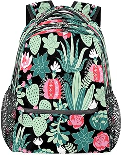 Mochilas de viagem para laptop para mulheres homens cacto planta carnuda moda mochilas escolares mochilas para livros, mochilas casuais para meninos e meninas, trabalho, caminhadas, acampamento, Multicor, Medium