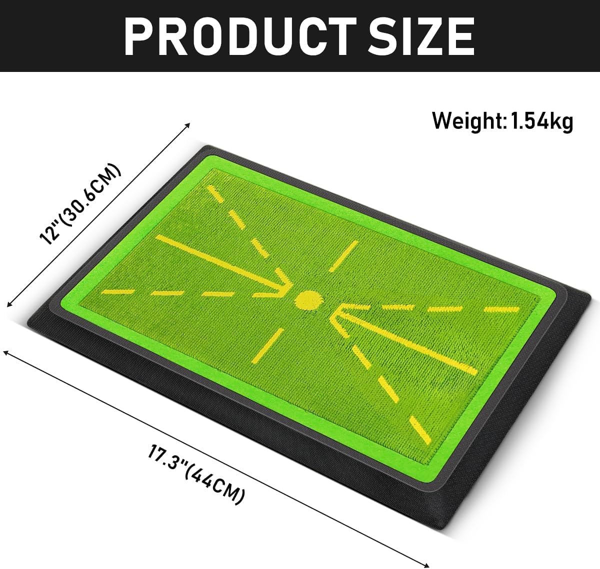 SWINGTEK Tapis de Balançoire de Golf, Planche de Divot Robuste, 30,5 x 43,2 cm, Tapis d'Entraînement pour Commentaires sur Le Chemin de Balançoire et Pratique en Intérieur