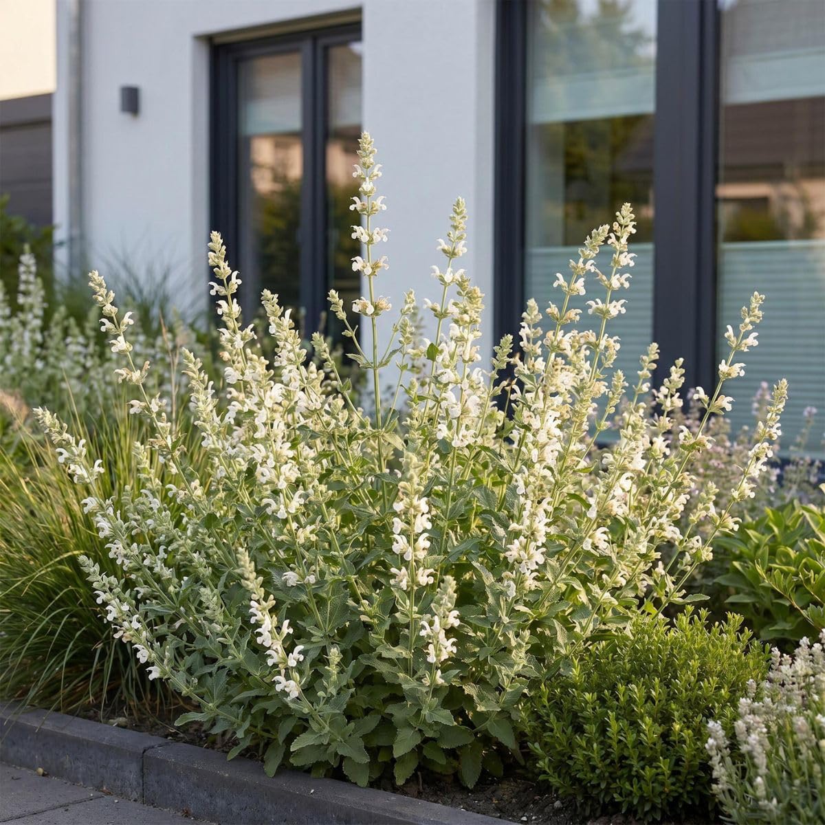 MyGreenHelp Nepeta 'Snowflake' - Piante in Vaso 11 cm - Nepeta Perenne Aromatica, Fiori Bianchi, Pieno Sole - Per Bordure, Aiuole e Vasi - Set 6 Piante