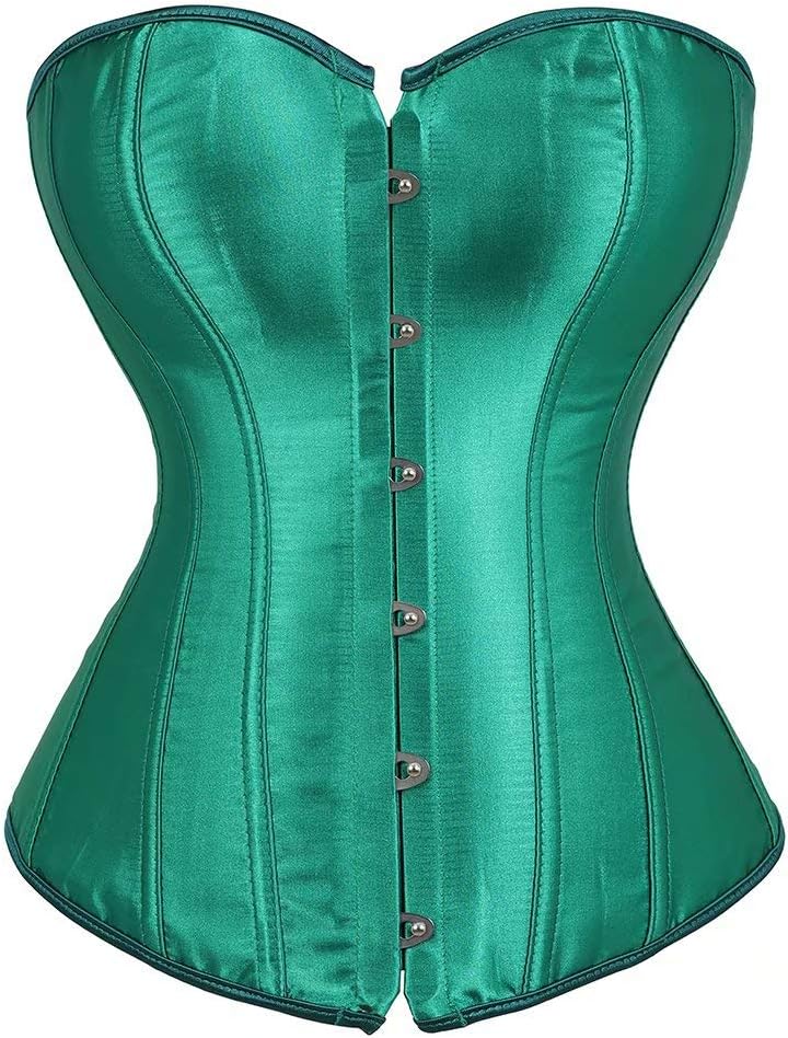 Corset Top Bustier Princess Lace up Lingerie Women Overbust Satin Plus Size