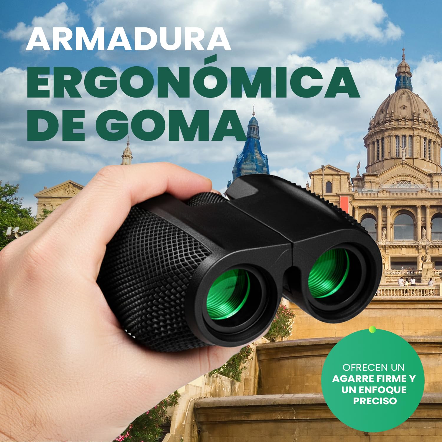 Prismaticos Largo Alcance - Prismaticos para Niños y Adultos - Binoculares Pequeños y Potentes 10x25 para Obsevacion para Caza, Aves - Prismas BAK-4 y Lentes FMC.