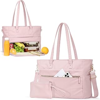 Marscamd Lunch Tote Bag with Insulated Compartment for Women, Pink
