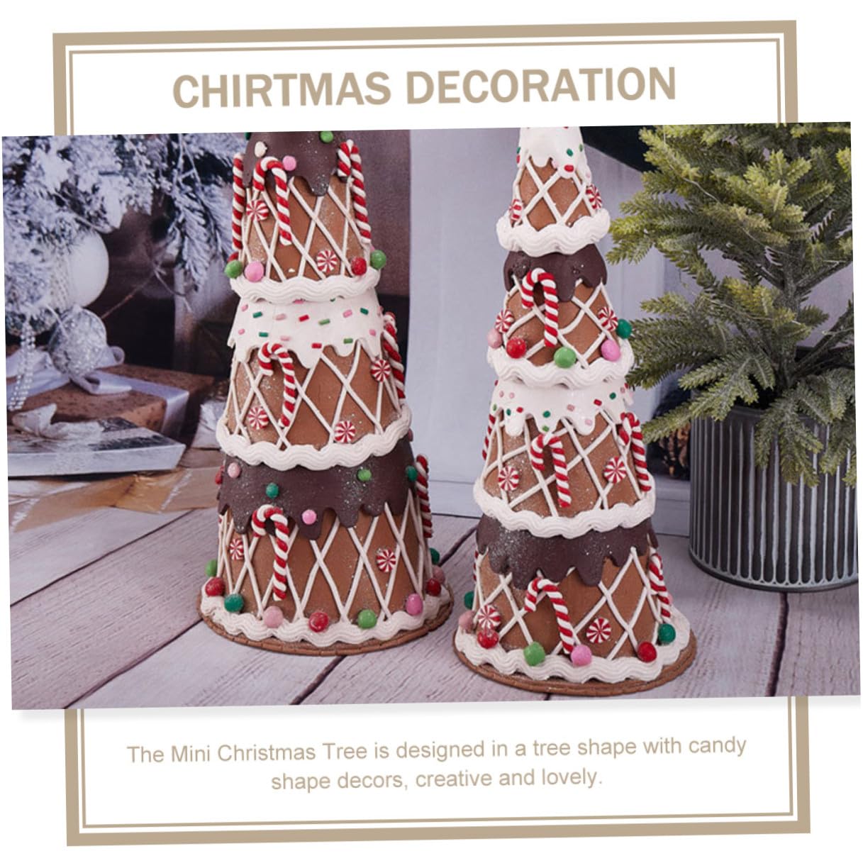 Kunststoff-Weihnachtsbaum mit Süßigkeiten-Design Weihnachtsdeko für Zuhause Party Geschenkidee für Verschiedene Festtagsfeiern