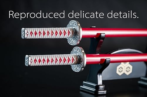 Miniatura 4 de Asai Nagamasa - Palillos japoneses Katana Samurái. 9 pulgadas9.1 in. con soporte de espada tipo palillos y bolsa de espada tipo estuche de cubiertos