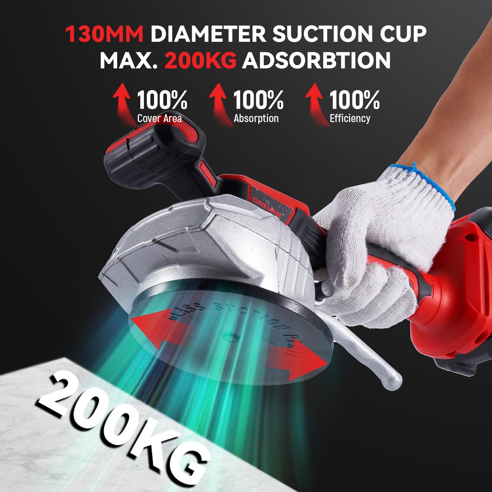 ONEVAN Akku Fliesen Vibrationsgert, 200KG Elektrische Fliesen Rttler mit  130mm Saugnapf, Fliese Vibration Tool Fliesenverlegemaschine, 8  Einstellbaren Gnge : Amazon.de: Baumarkt