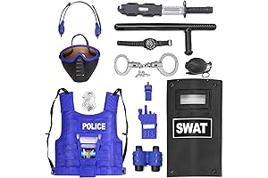 15-Piece Ultimate Police Kids Costume: The Finest in SWAT Gear for Young Officers