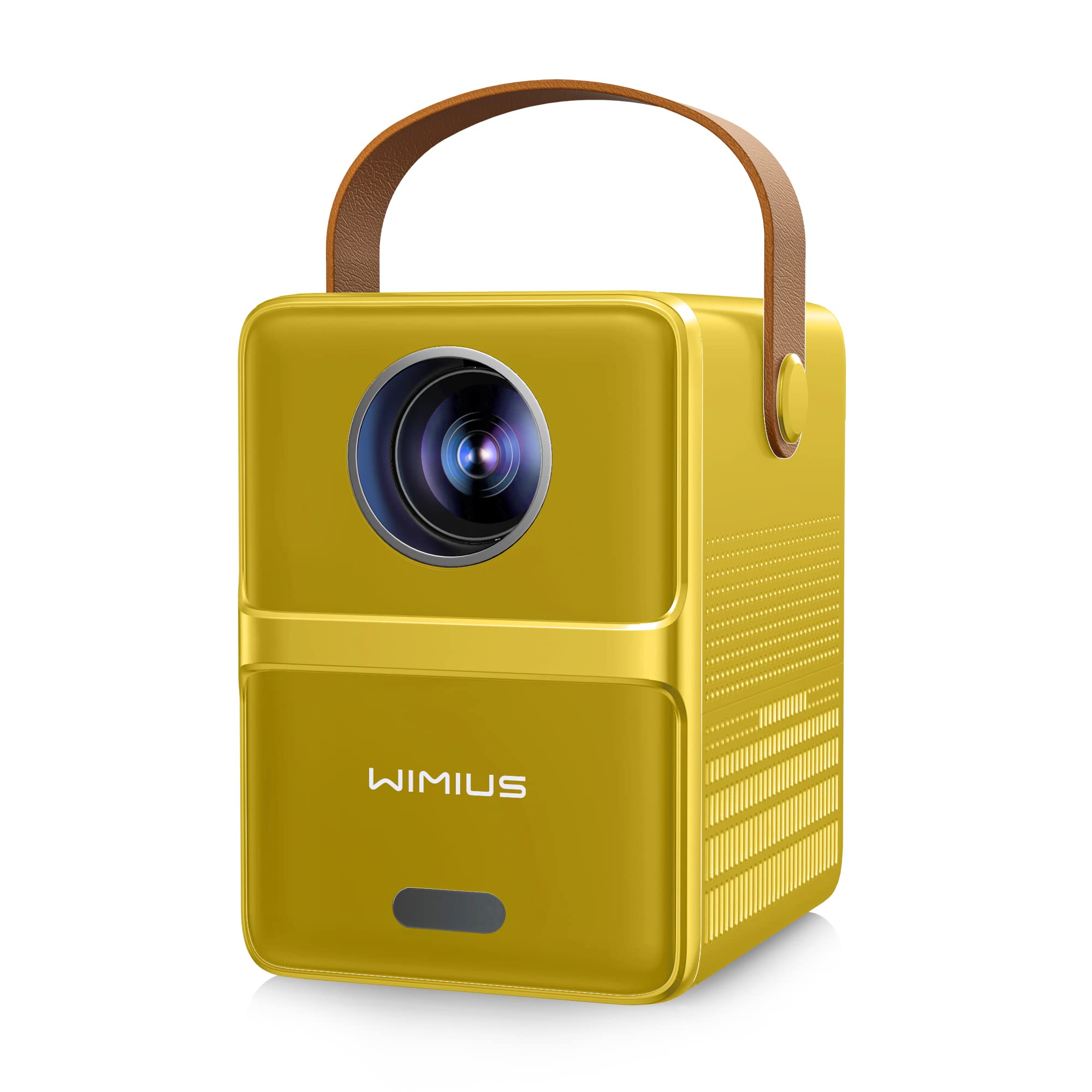 Mini Projector Electric Focus WiFi Bluetooth 1080P Supports Portable Mobile Phone Home Cinema Outdoor 2-yellow