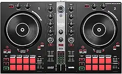 Hercules DJ Control Inpulse 300 MK2 com almofadas de borracha, software Serato DJ Lite e guia Beatmatch